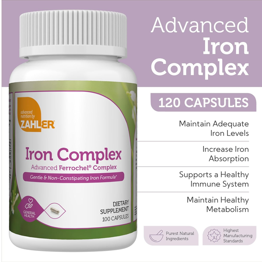 Zahler Iron Complex 100 Capsules thumbnail 3