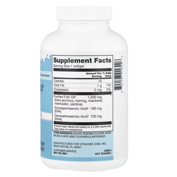 Vitacost Omega-3 Fish Oil 1000 mg 150 Softgels in Pakistan thumbnail 2