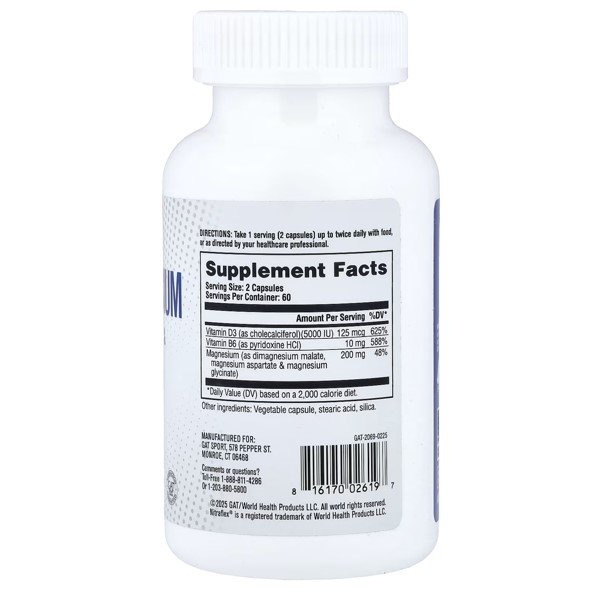 GAT Pro Magnesium 120 Veggie Caps in Pakistan thumbnail 2