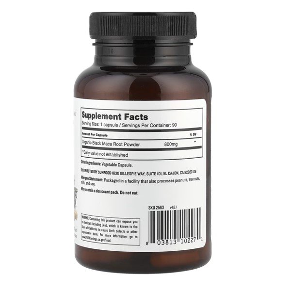Sunfood Black Maca 800 mg 90 Capsules in Pakistan thumbnail 2
