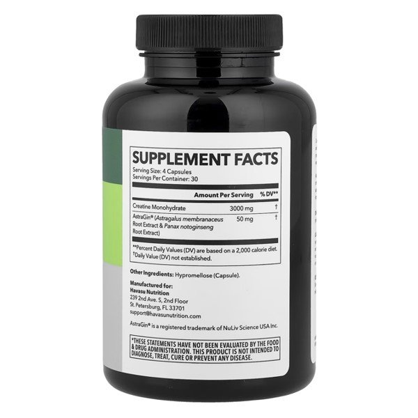 Havasu Nutrition Creatine Monohydrate + AstraGin® 120 Capsules in Pakistan thumbnail 2