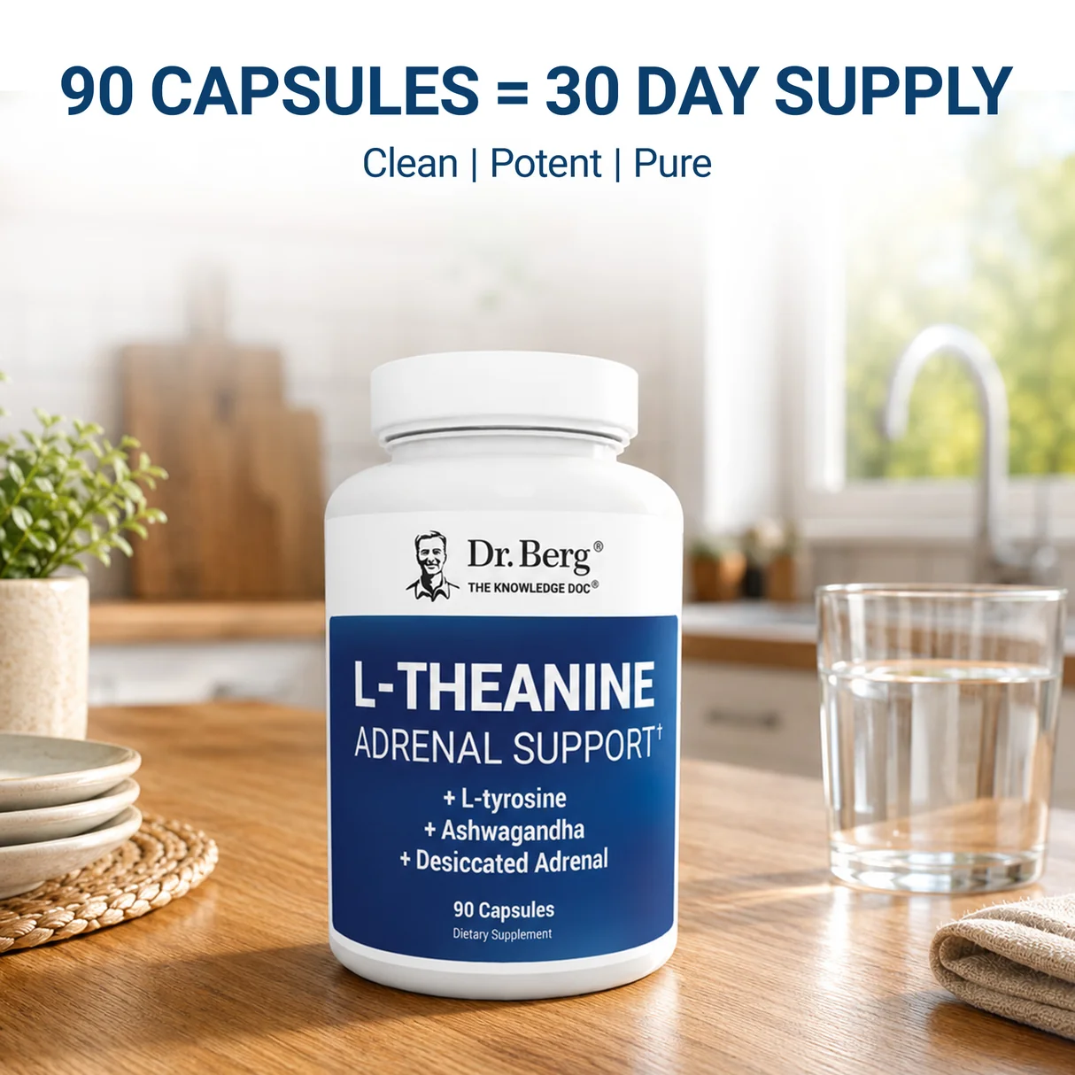 Dr. Berg L-theanine Adrenal 200 Mg Capsules thumbnail 2