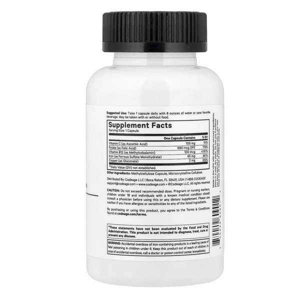 Codeage Amen Iron Ultra 60 Vegetable Capsules in Pakistan thumbnail 2
