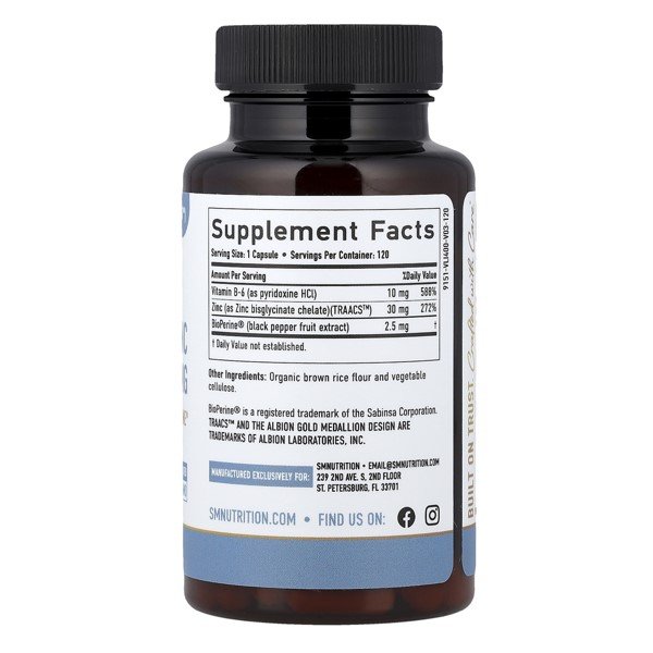 SMNutrition Chelated Zinc Glycinate 120 Capsules in Pakistan thumbnail 2