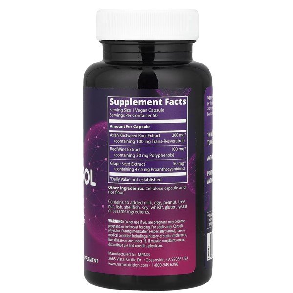 MRM Nutrition Resveratrol Vegan Capsules thumbnail 2