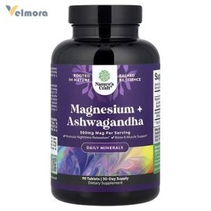 Nature's Craft Magnesium + Ashwagandha Tablets