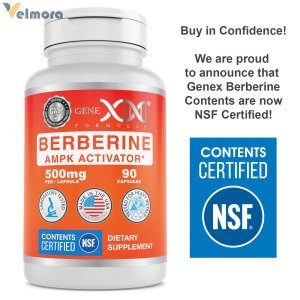 Genex Berberine HCl 500mg NSF Certified Capsules thumbnail 1