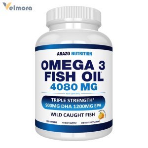 Arazo Nutrition Omega 3 Fish Oil 4080mg 120 Softgels in Pakistan